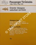 Passenger Timetable Greater Glasgow Suburban Services, Glasgow North and Glasgow South, 5 May 1975 - 2 May 1976 by British Rail